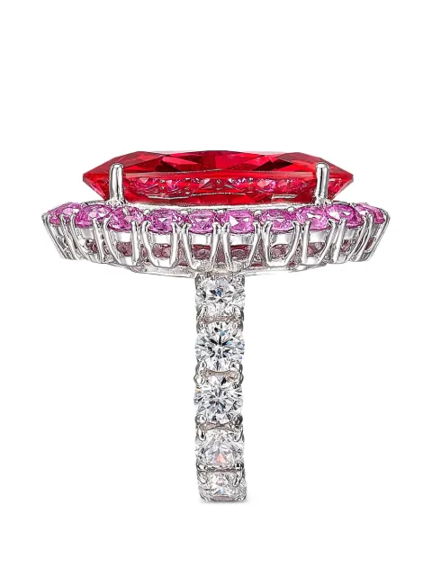 Anabela Chan Candy Crush sapphire and diamond ring Silver ACLH21RSWGPS