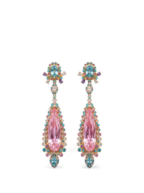 Anabela Chan Blush Tigerlily multi-stones earrings Gold AC18FF18ESYGPS