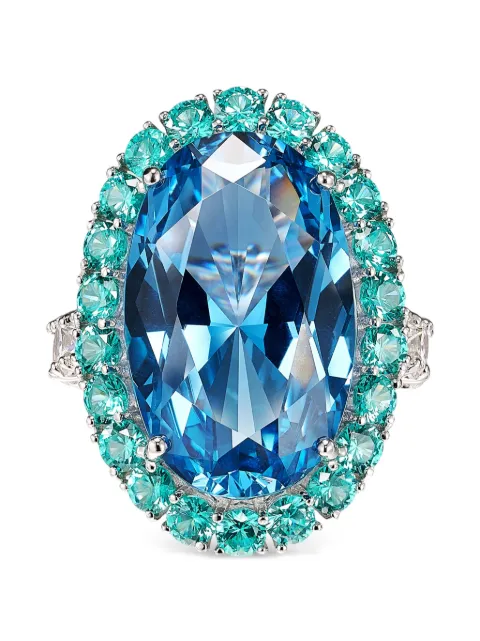 Anabela Chan Ocean Paraiba Candy Crush multi-stones ring Silver ACVL21RSWGBS