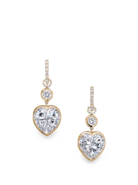 Anabela Chan large Heart diamond hoop earrings Gold ACDD45ESYGWDL