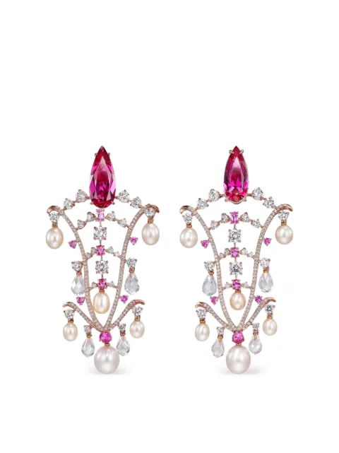 Anabela Chan Supernova pearl and diamond earrings Pink AC19SN04ESRGPP