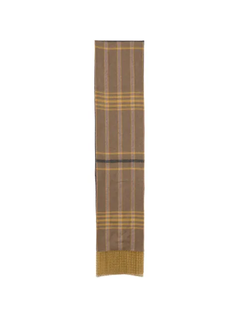ETRO check paisley-print scarf Brown WATA0063AL11M