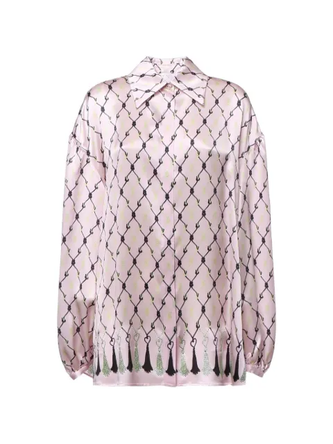 Genny rope-print silk shirt Pink 81AAL670NS865495