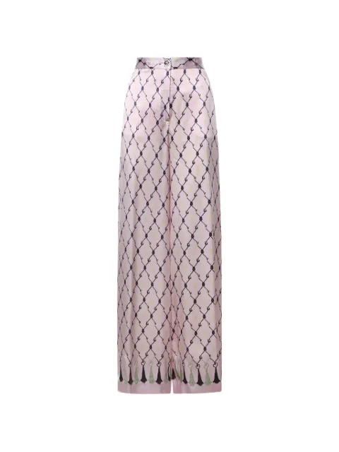 Genny rope-print silk trousers Pink 81AAA167NS865495