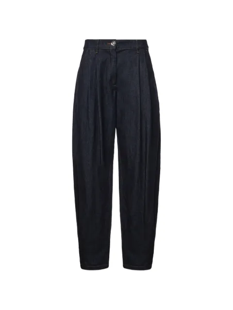 Genny pleated tapered-leg jeans Blue 81AAA176DW144L54904