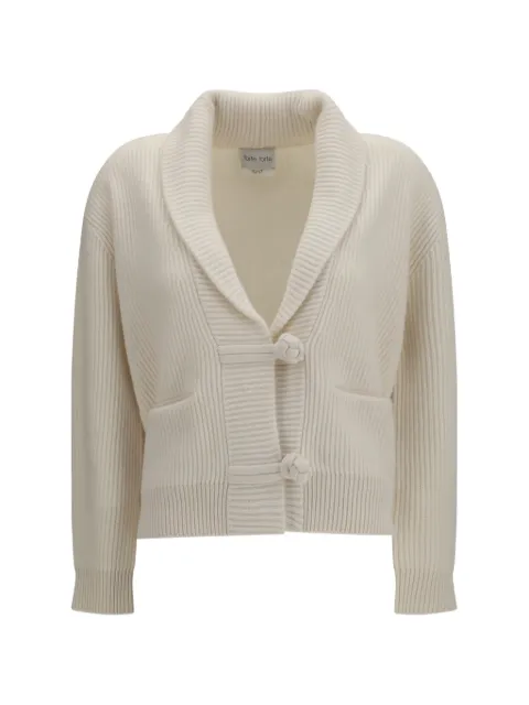 Forte Forte ribbed shawl-collar cardigan Neutrals 15142MYKNIT