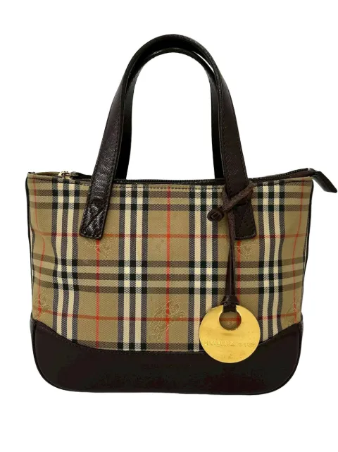 Burberry Pre-Owned 2000-2017 Haymarket Check Canvas handbag Neutrals EV94J93TSP5OOTIX