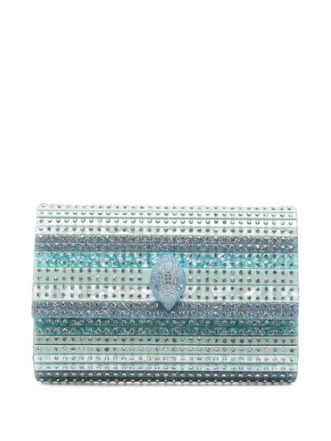 Kurt Geiger London Eagle crystal-embellished clutch bag Blue PARTYEAGLE367