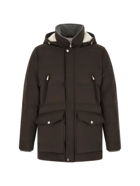 Brunello Cucinelli quilted hooded parka Brown MV4061823CRJ18