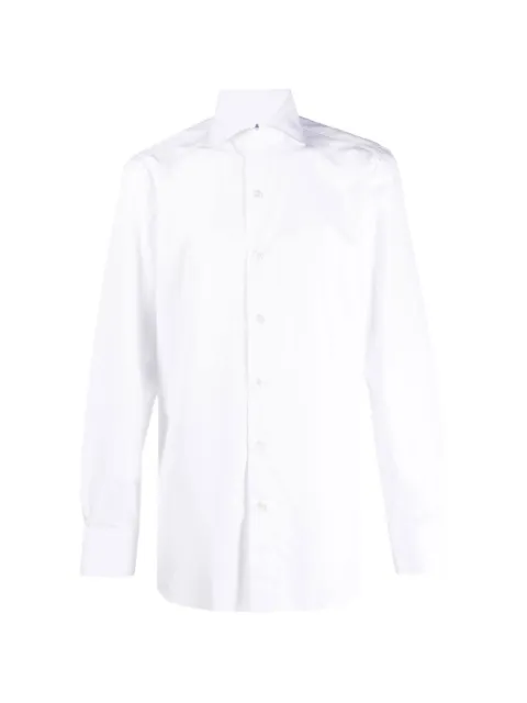 Finamore 1925 Napoli spread-collar long-sleeve shirt White C0239