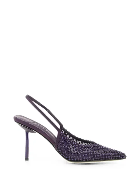 Le Silla Gilda crystal-embellished mesh pumps Purple 2299U080P1PPSAS59A