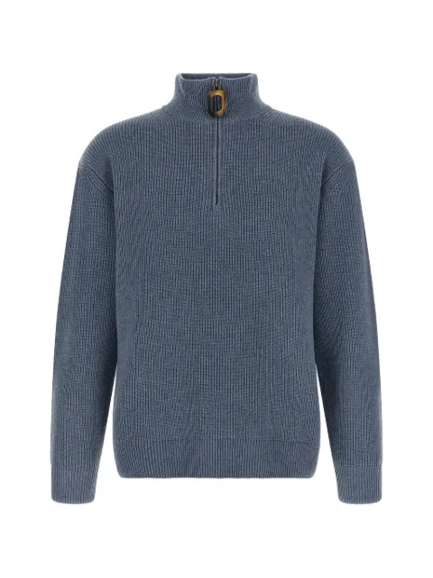 JW Anderson ribbed-knit half-zip sweater Blue KW1481YN0542