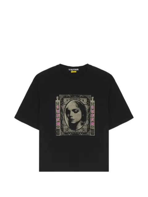 IUTER Fallen Love graphic-print T-shirt Black 26WITS30