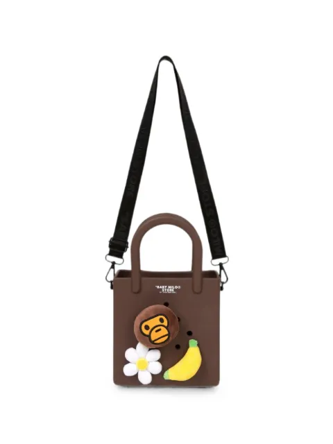 *BABY MILO® STORE BY *A BATHING APE® Baby Milo motif eyelet-detail cross body bag Brown 0MXBGW4462XXQ