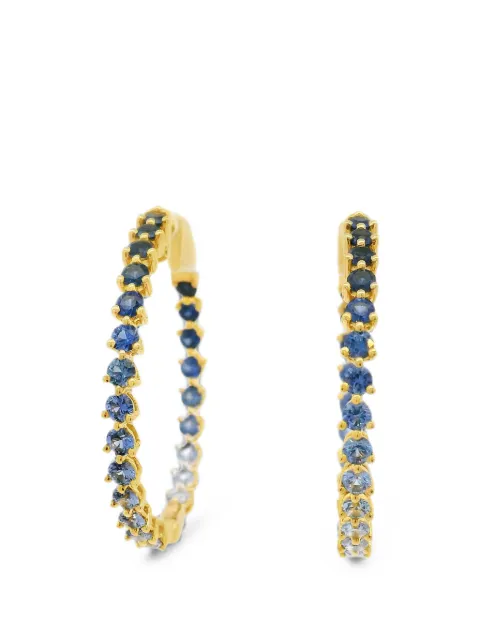 Lisa Nik blue sapphire hoop earrings Gold BSRNBWHPY264