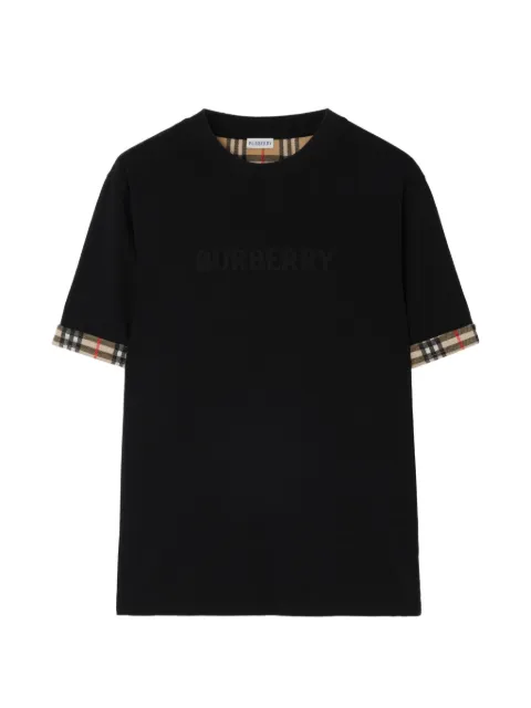 Burberry Check contrast T-shirt Black 8132786