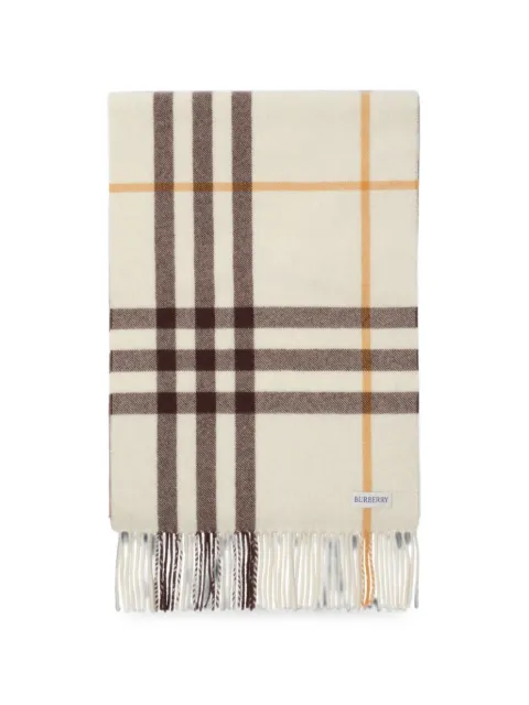 Burberry gradient Check cashmere scarf Neutrals 8130439