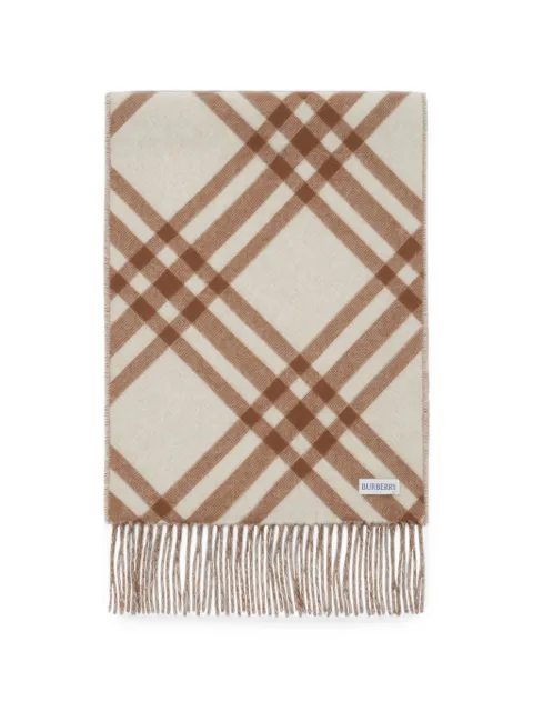 Burberry Check cashmere scarf Neutrals 8130395