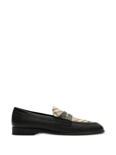 Burberry check and leather Opal loafers Black 8132847