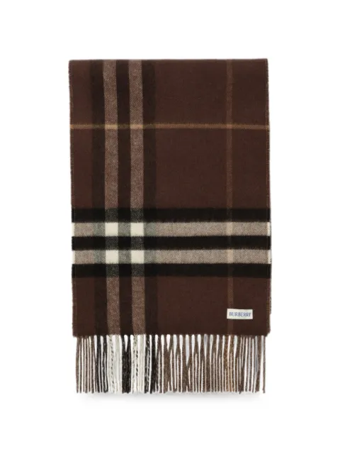 Burberry rreversible Check cashmere scarf Brown 8129998