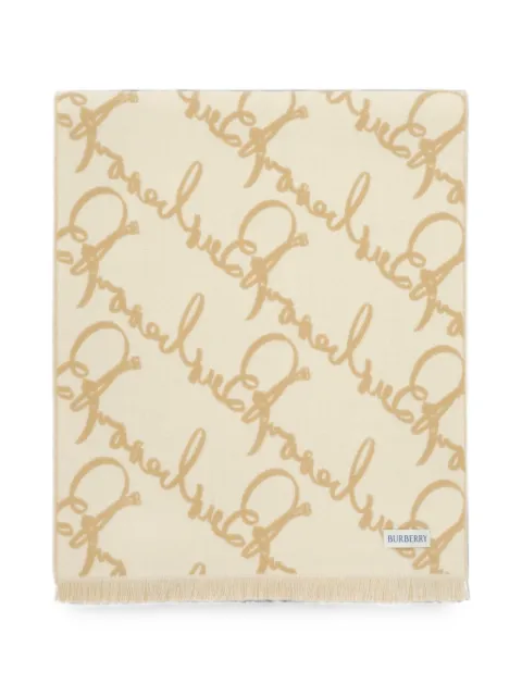 Burberry belt logo wool scarf Neutrals 8135263