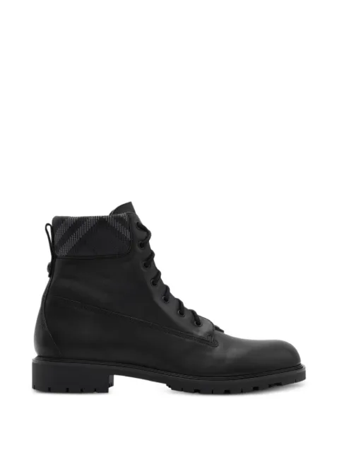 Burberry leather Durham boots Black 8132857