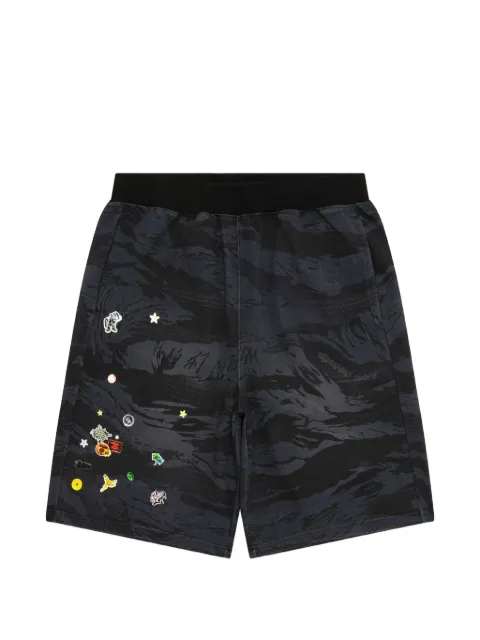 AAPE BY *A BATHING APE® sticker-print track shorts Black AAPSPMD617XXQ
