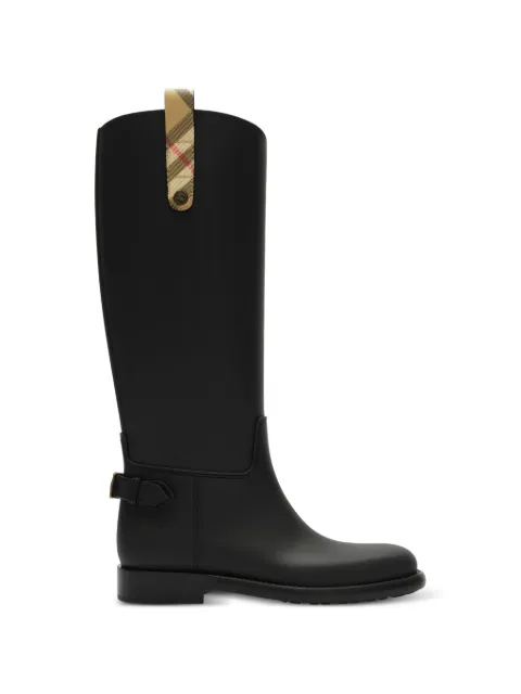 Burberry Cavalier Check-detail boots Black 8135200