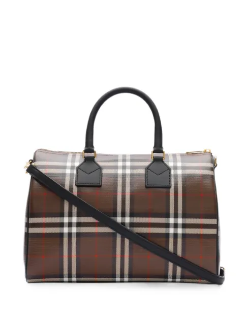Burberry medium Check bowling bag Brown 8135378