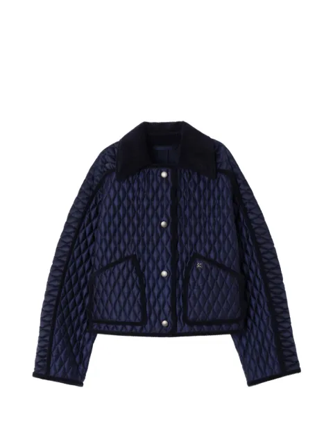 Burberry Floriston quilted cropped jacket Blue 8135130
