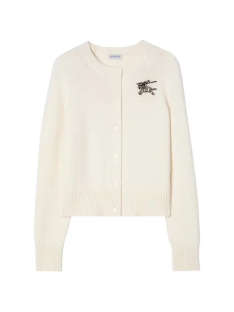 Burberry Knight wool cashmere cardigan Neutrals 8132457