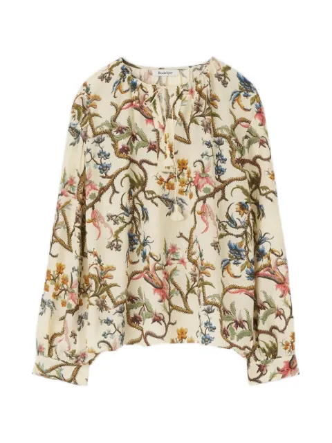 Rodebjer Baily floral-print blouse Neutrals 2300746