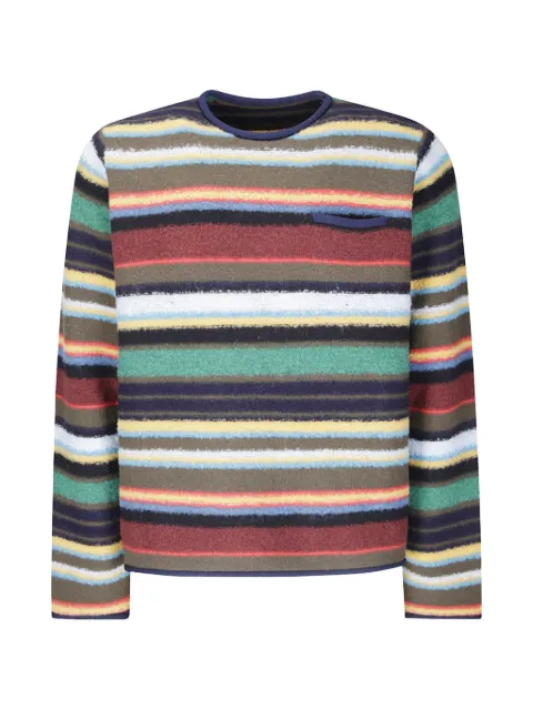 sacai striped wool-blend sweater Red 2604071M