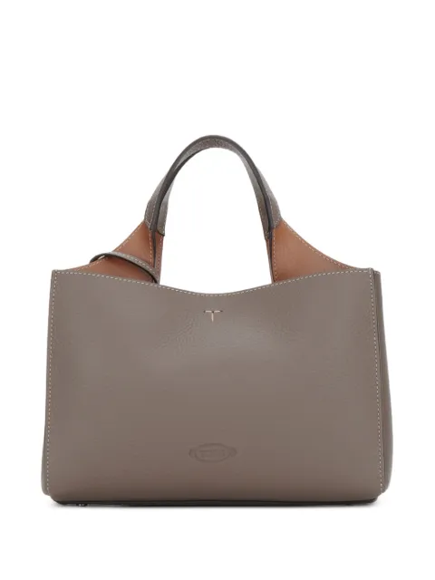 Tod's T-Timeless pebbled leather tote bag Grey XBWAPAL0100QRI