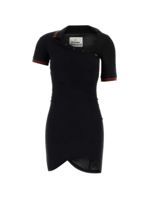 Vivienne Westwood Glory cotton asymmetric polo dress Black 1601005AJ00AU