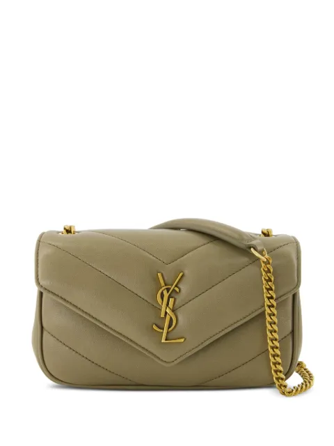Saint Laurent Loulou mini bag in lambskin Green 821749AAEAX