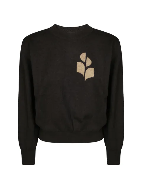 ISABEL MARANT logo-intarsia sweater Brown 23PPU0053FAA1X05E