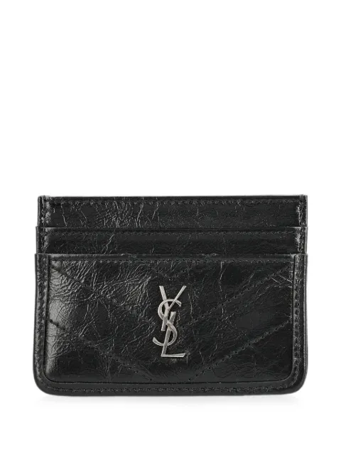Saint Laurent Niki card case in leather Black 8728200EN04