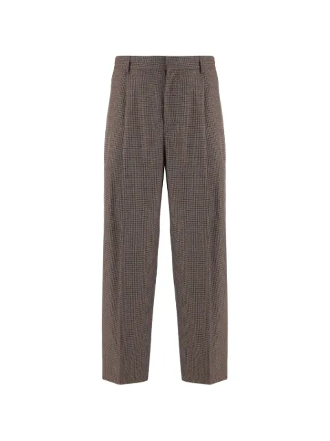 DARKPARK houndstooth-pattern pleated trousers Brown MTR44FAC1870095