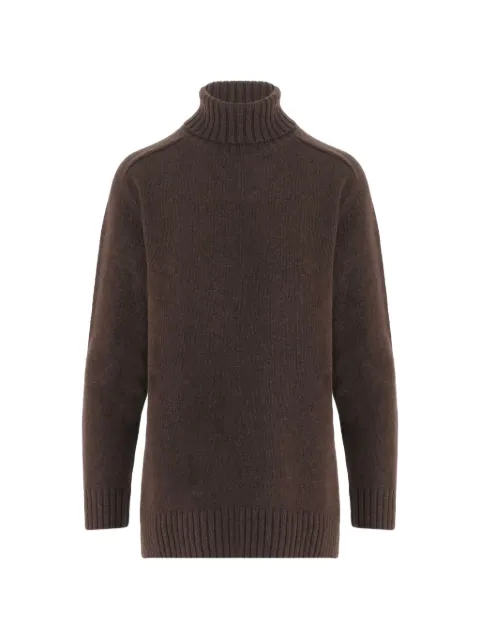 Bruno Manetti roll-neck ribbed-trim sweater Brown S2B111400