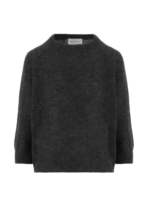 Bruno Manetti sequin-embellished crew-neck sweater Grey S2R100000