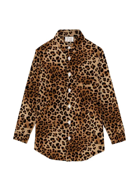 MC2 Saint Barth Brigitte leopard-print shirt Brown BRIGITTE00168LLEOPARD19