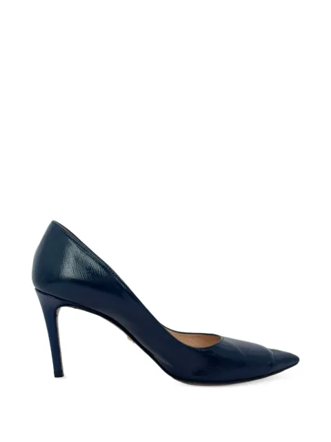 Prada Pre-Owned pointed-toe leather pumps Blue RFCPUGBSH769244W