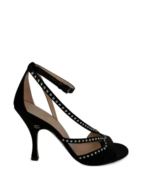 Gucci Pre-Owned star-embellished GG sandals Black RFCPUGBSH766803W