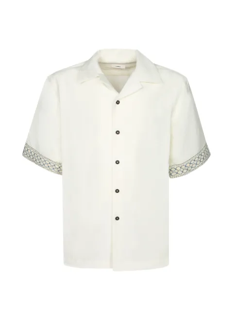 COMMAS embroidered-cuff short-sleeve shirt White RS26C021T604