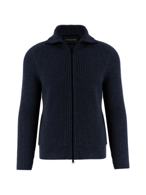 Tagliatore ribbed-knit zip-up sweater Blue DUNDRETPWI2602BLU