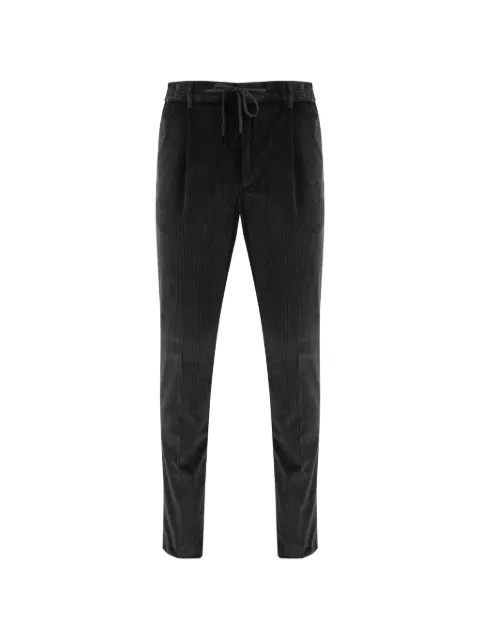 Tagliatore drawstring-waist corduroy trousers Black PNEWMAN300009