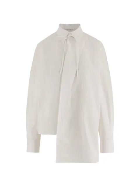 Niccolò Pasqualetti bow-detail asymmetric shirt White SH02CISS
