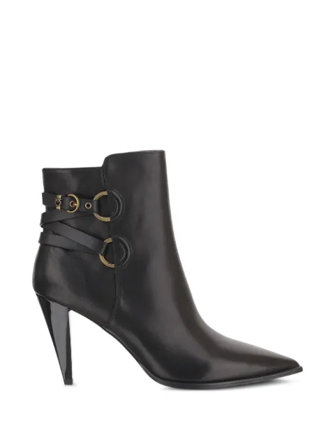 PINKO buckle-fastening pointed-toe ankle boots Black SD0585P001