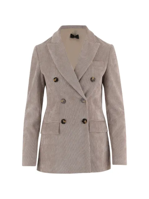 F.It double-breasted corduroy blazer Neutrals 357040380